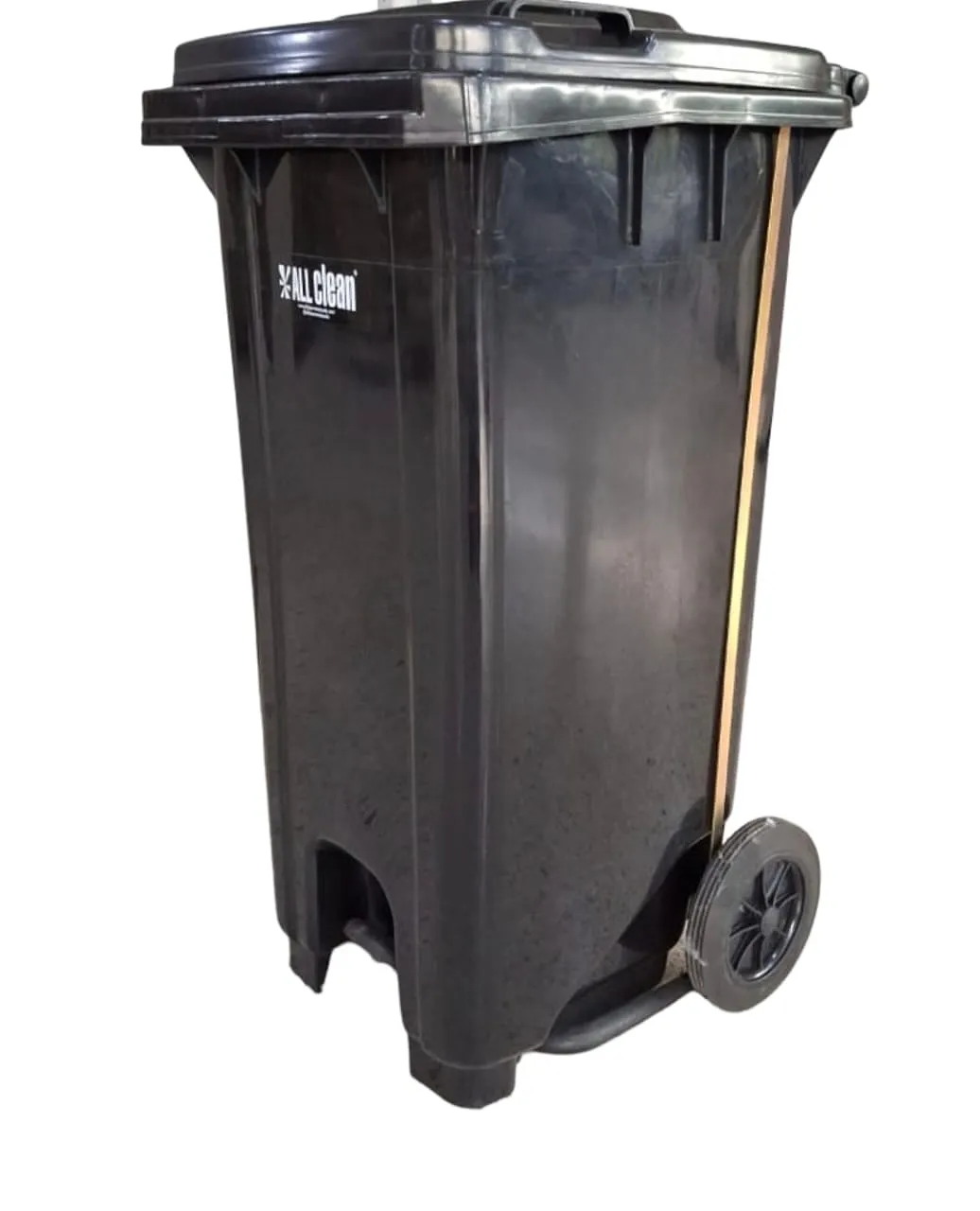 Contenedor de Basura con Tapa Ruedas y Pedal 120 Litros Gris