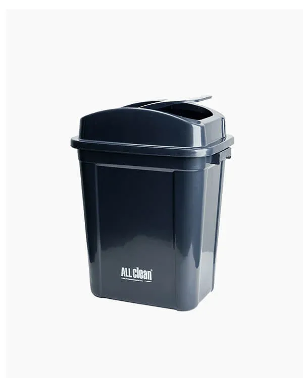 Papelera Plástica PP Tapa Vaivén 20 Litros Negro