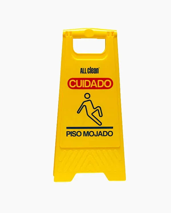 Señalizador Piso Mojado Plegable PP Virgen