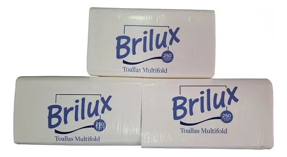 Toalla Intercalada Multifold Brilux 16 Paquetes x 250 Hojas
