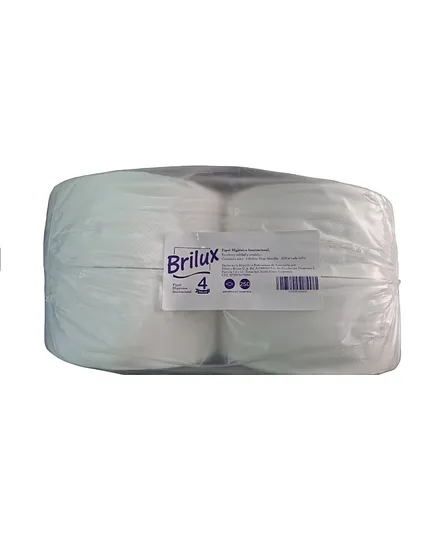 Papel Higiénico Institucional 9" Brilux 1 Hoja 4 Rollos x 250 m